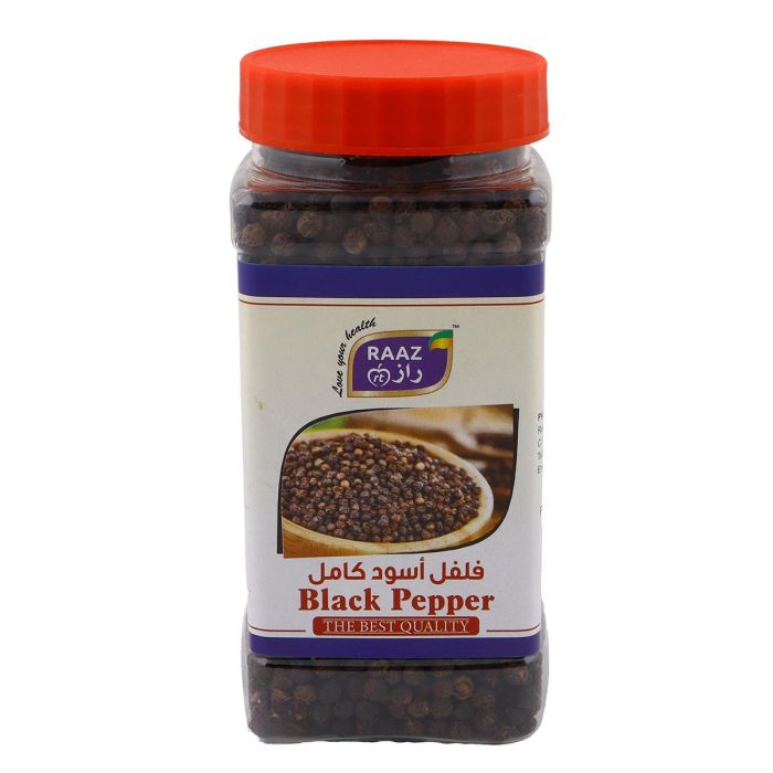 Raaz Black Pepper Whole 275g | Condiments & Seasoning | Salt & Spices | Bottled Spices