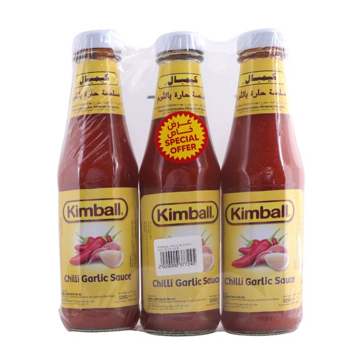 Kimball Chilli & Garlic Sauce Assorted 3x325g | التوابل والبهارات | الصلصات والتتبيلات | صلصات