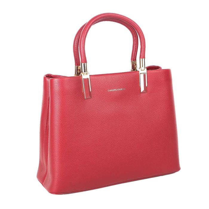 Canarlisa Ladies Bag Soft Plain Medium Red | السيدات | حقائب النساء | حقائب يد