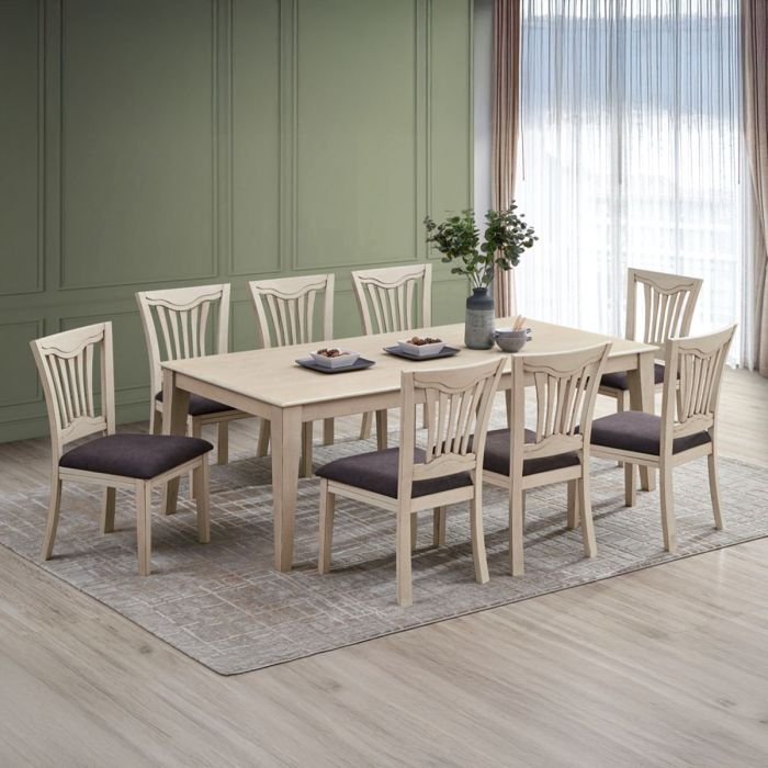 Modern Wood Dining Table Set (1 Table & 8 Chair) | Furniture | Kitchen & Dining Room | Dining Table Sets