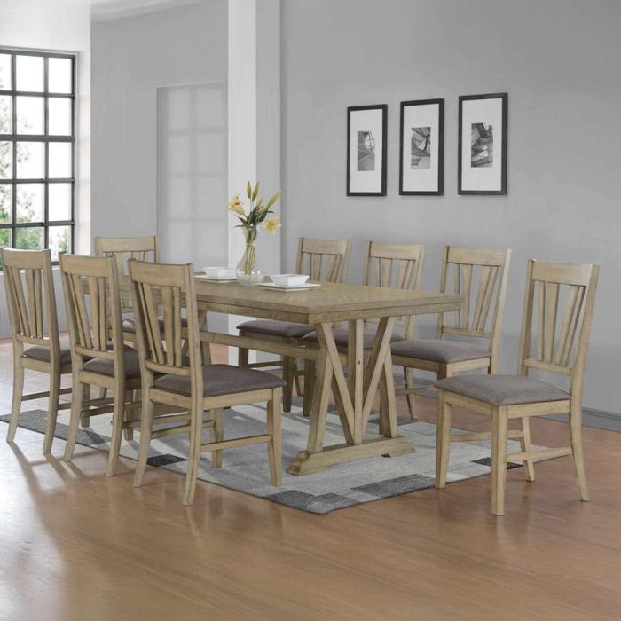 Dining Table Wood 1 Table & 8 Chair | Furniture | Kitchen & Dining Room | Dining Table Sets