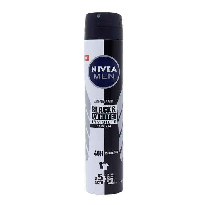 Nivea Men Black & White Invisible Deodorant Men 200ml | Personal Care | Deodorants & Anti-Perspirant | Deodorant Roll On