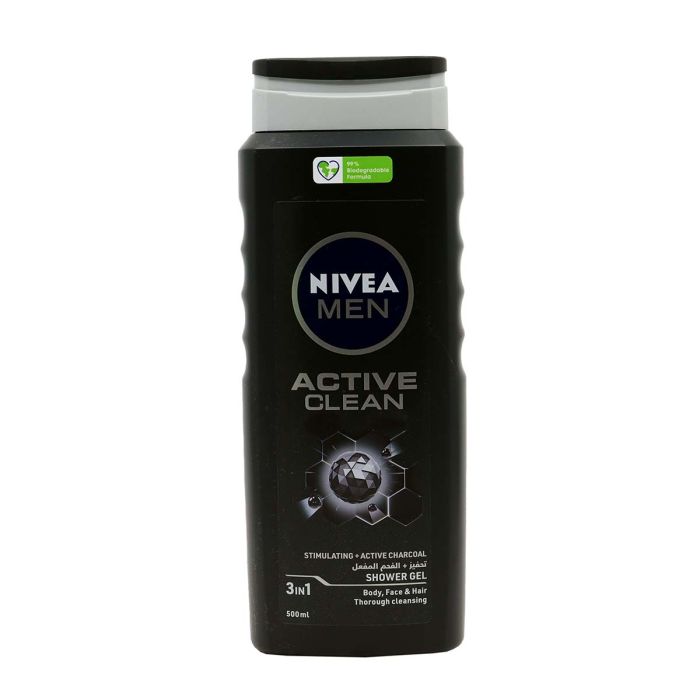 Nivea Shower Gel Active Clean Men 500ml | Personal Care | Skin & Body Care | Shower Gel