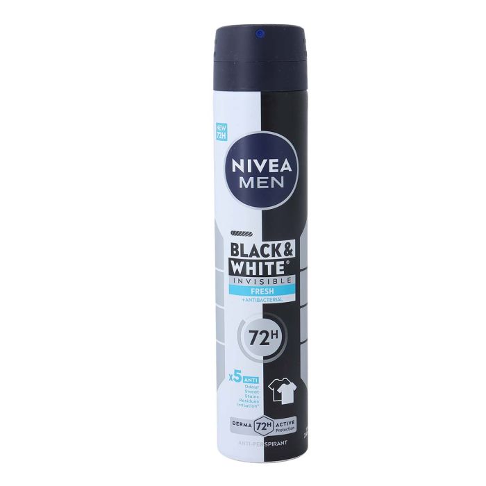 Nivea Men Black & White Invisible Fresh Anti-Perspirant Spray 200ml | Personal Care | Deodorants & Anti-Perspirant | Deodorant Spray