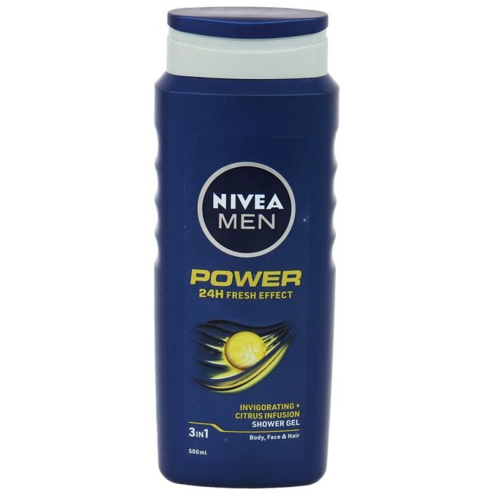 Nivea Men Power Shower Gel Invigorating + Citrus Infusion 500ml | Personal Care | Skin & Body Care | Shower Gel