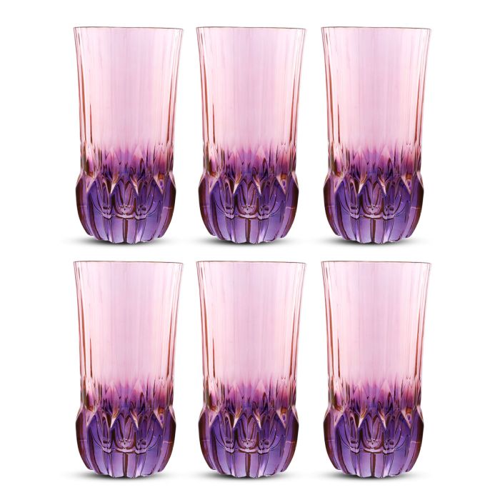 High Ball Crystal Pink Set | Kitchen & Dining | Glasswares & Drinkwares