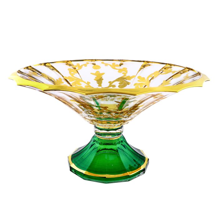 Crystal Fruit Bowl with Foot Green | Kitchen & Dining | Dinnerwares & Servewares
