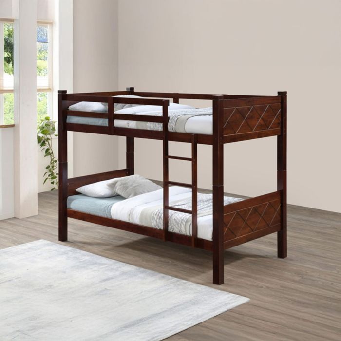 Wooden Bunk Bed 90x190cm Brown | Furniture | Bedroom Furniture | Beds
