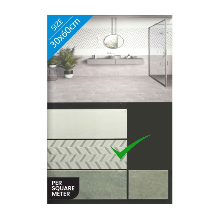 Bathroom Tiles 30x60cm (5 Pieces & 0.9 Sq.Mt Per Box - Sold By Box) | Flooring & Tiles
