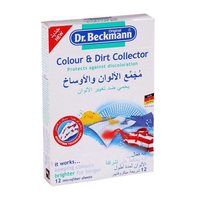 Dr. Beckmann Colour & Dirt Collector 12 Microfiber Sheets | Disposable & Storage | Tissues & Wipes | Paper Napkins