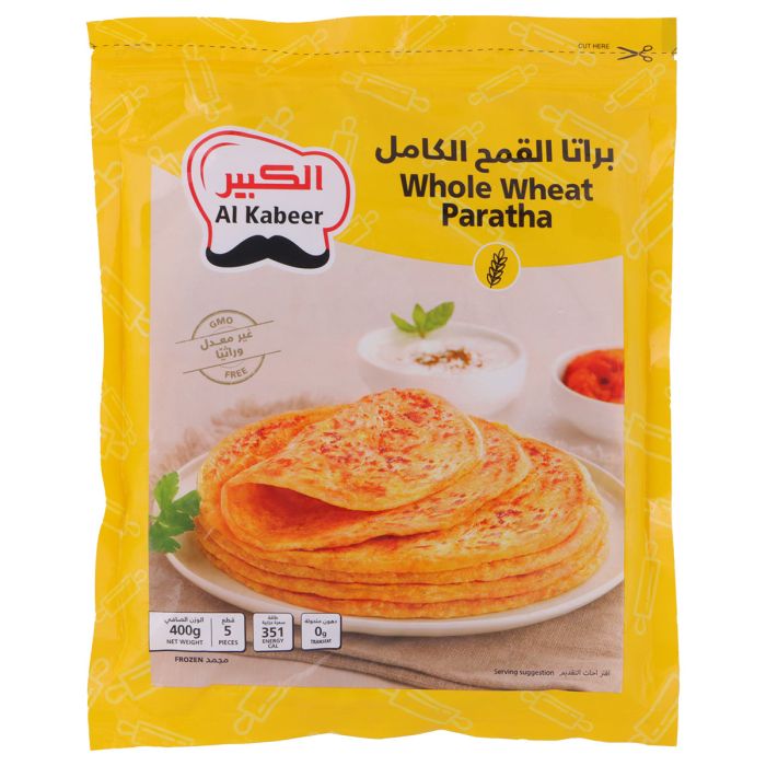 Al Kabeer Whole Wheat Paratha 400g | Frozen Food | Frozen Ready Meals | Prepared Meals