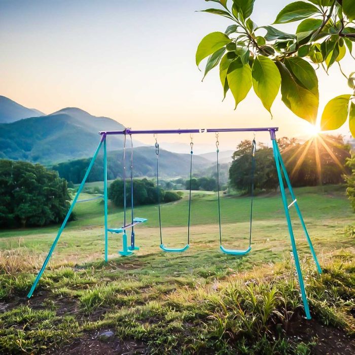 Plum Double Jupiter Metal Swing Purple/Teal - PLU115TOY00083 | Outdoor Toys