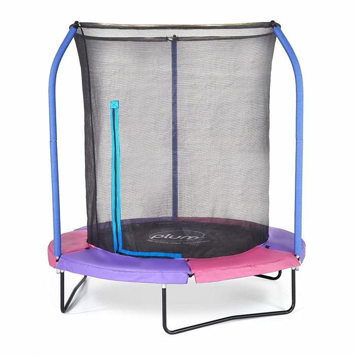 Plum 6ft Junior Plus Springsafe Trampoline & Enclosure Multi Colour | Sports | Trampoline