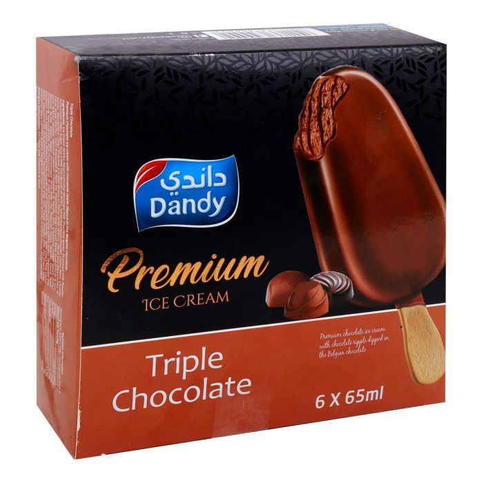 Dandy Premium Triple Chocolate Stick Ice Cream 6X65ml | Ice Cream | Bars - Cones & Sticks