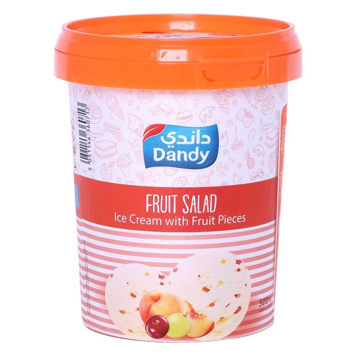 Dandy Fruit Salad Ice Cream Tub 500ml | Ice Cream | Cups & Tubs