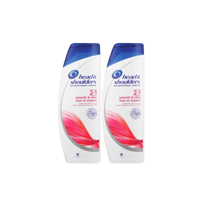 Head & Shoulders Shampoo 2 In 1 Lisse Et Soyeux 2x400ml | Personal Care | Hair Care | Shampoo