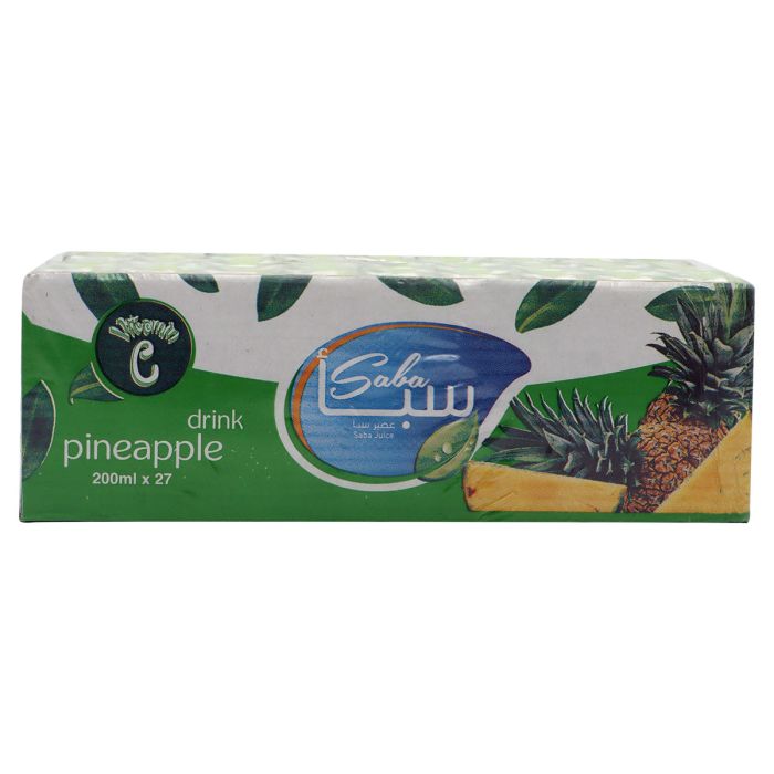 Saba Pineapple Drink 27x200ml | Beverages | Juices | Long Life Juices
