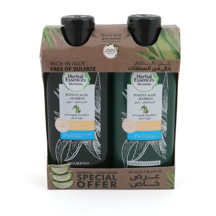 Herbal Essences Potent Aloe Bamboo Shampoo & Conditioner 2x400ml | Personal Care | Hair Care | Conditioner