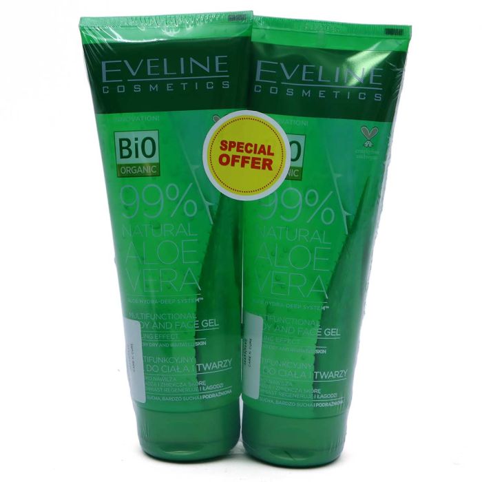 جل الصبار للجسم والوجه من إيفلين كوزمتكس، 2 × 250 مل | رعاية شخصية | العناية بالوجه | Serums & Creams