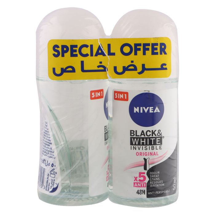 Nivea Black and White Invisible Original Anti Perspirant 2x50ml | Personal Care | Deodorants & Anti-Perspirant | Deodorant Spray