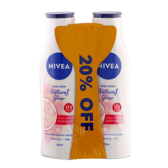 Nivea Body Lotion Natural Glow 2x250ml | Personal Care | Skin & Body Care | Body Lotions & Creams