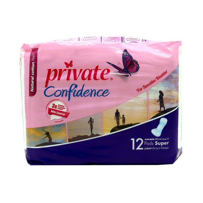 Private women Pads Confidence Super 12 Pads | Personal Care | Feminine Care | Feminine Pads