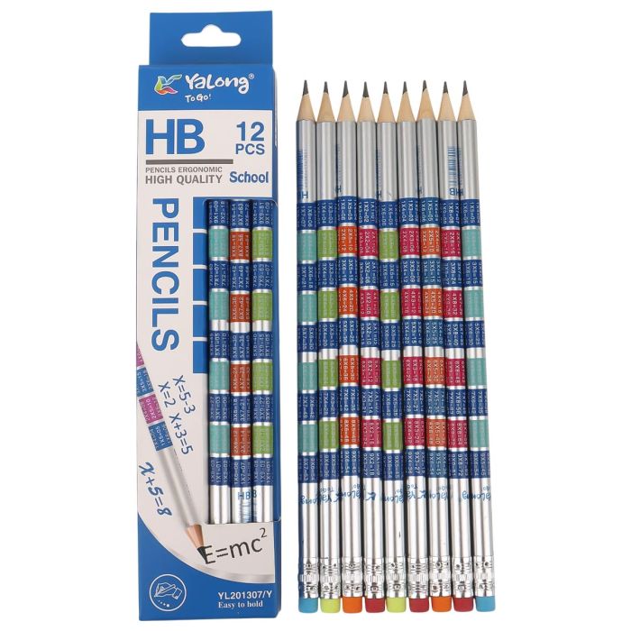 Yalong Pencil 12 Pieces | مستلزمات المكتب والمدرسة | أدوات الكتابة ومواد التصحيح