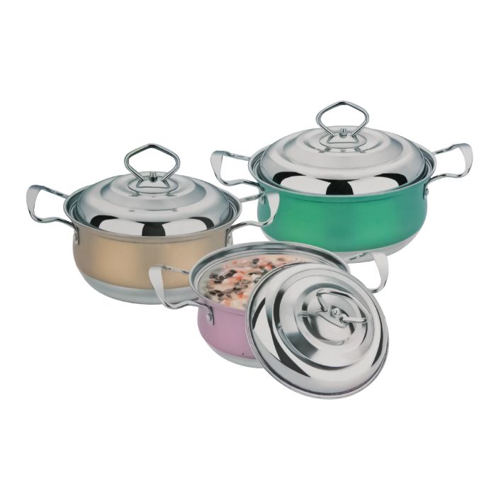 Stainless Steel Hotpot Set (3 Pieces) | Kitchen & Dining | Cookware | Pots