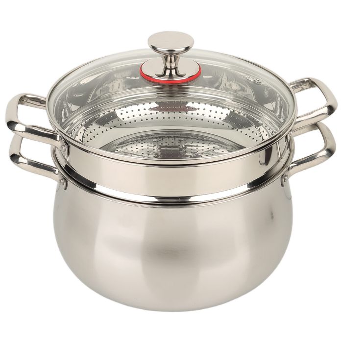 Stainless Steel 2 Layer Steamer 22cm | المطبخ والطعام | أدوات الطهي