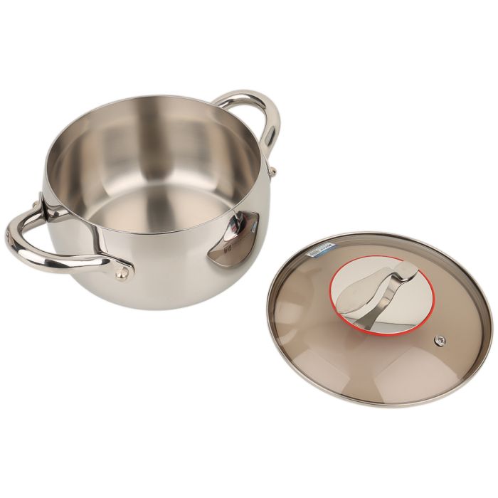 Stainless Steel Casserole With Cover 18cm | المطبخ والطعام | أدوات الطهي