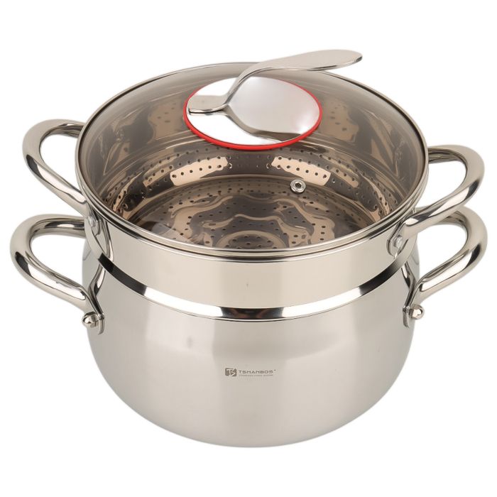 Stainless Steel 2 Layer Steamer 24cm | المطبخ والطعام | أدوات الطهي