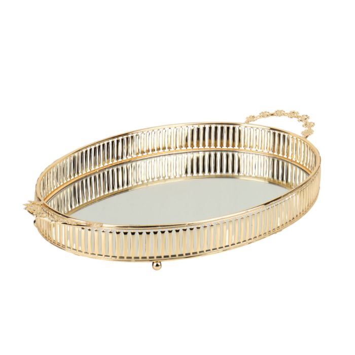 Metal Mirror Tray Round YG2348 A | المطبخ والطعام | أدوات الطعام والتقديم
