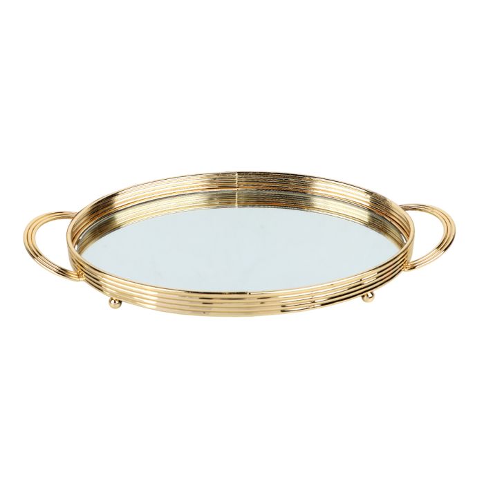 Metal Mirror Tray Round Y905 C | المطبخ والطعام | أدوات الطعام والتقديم
