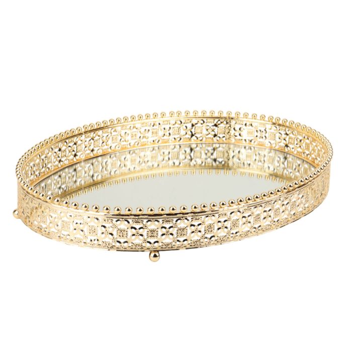 Metal Mirror Tray Round YG 2354 9447A | المطبخ والطعام | أدوات الطعام والتقديم