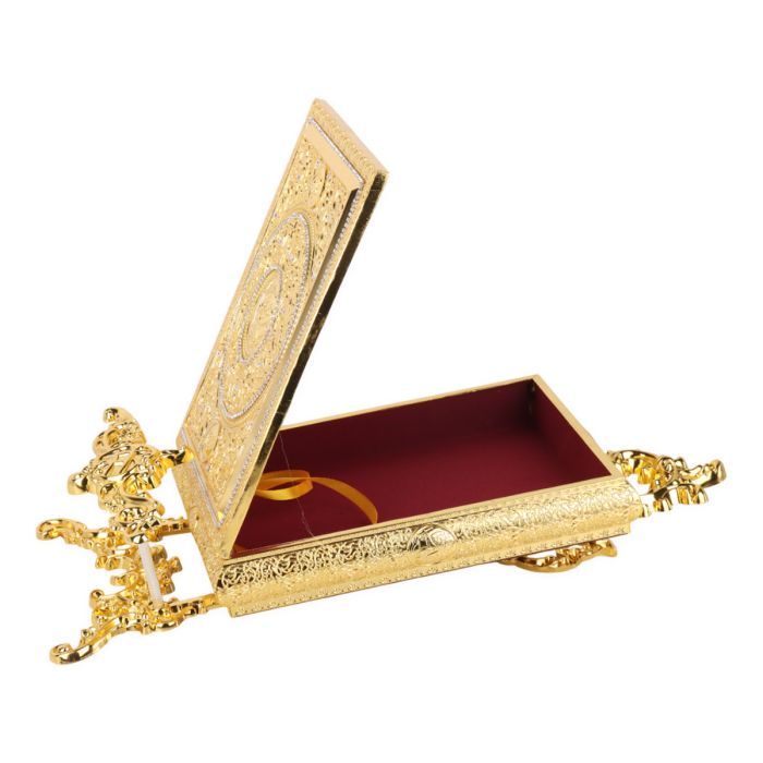 Quran Box Metal with Stand | Home Decor | Shelves & Organizers