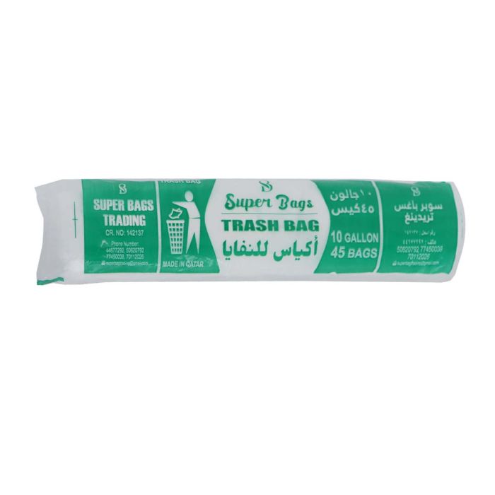 Super Bags Trash Bag 10Galon 45 Pcs | Disposable & Storage | Garbage Bags