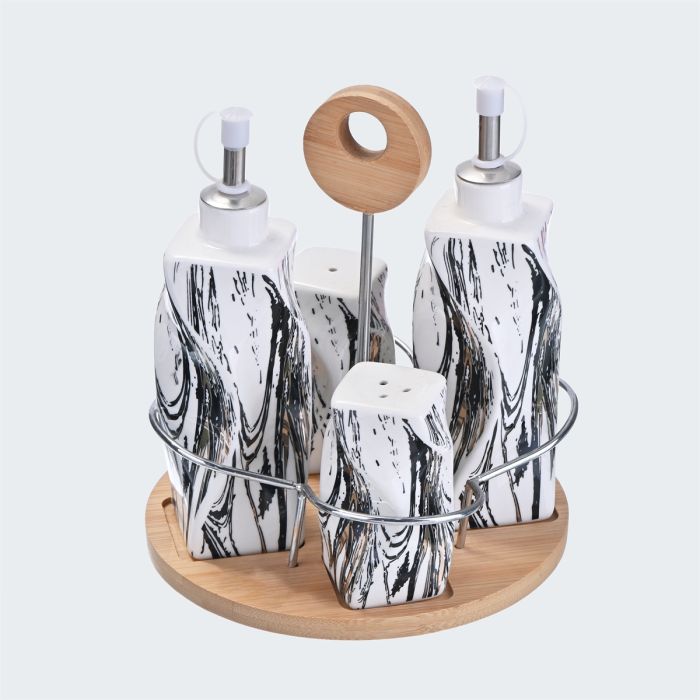 Ceramic Vinegar & Salt Dispenser Set | Kitchen & Dining | Storages & Organizers
