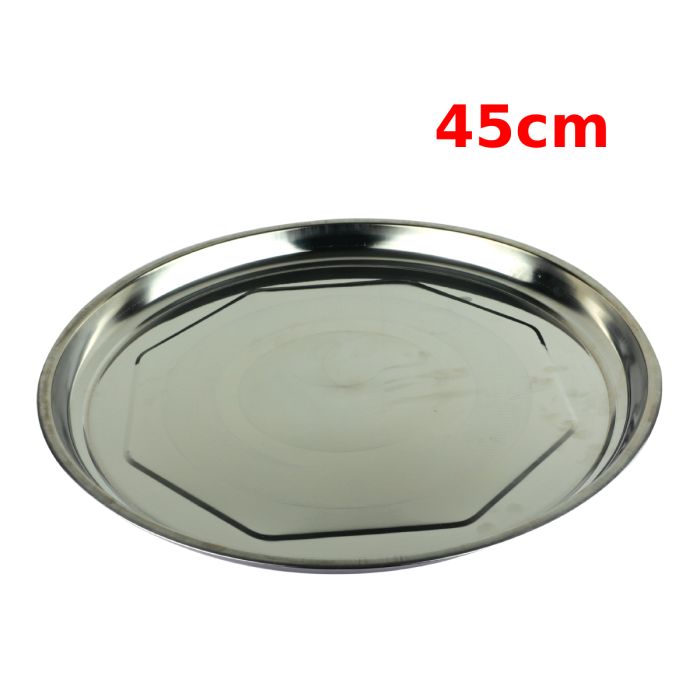 Stainless Steel Round Tray 45cm | Kitchen & Dining | Dinnerwares & Servewares