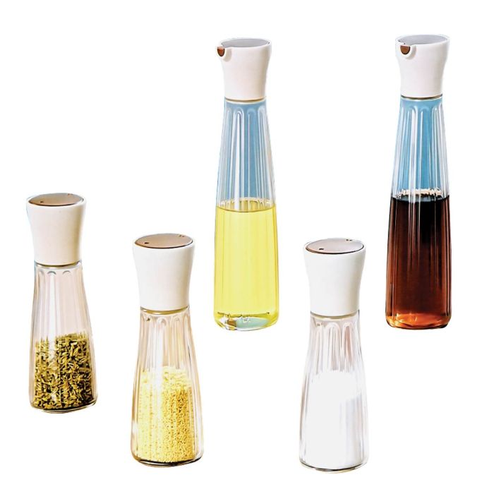 Condiments Bottle Dispenser Set 5 Pieces | Kitchen & Dining | Storages & Organizers
