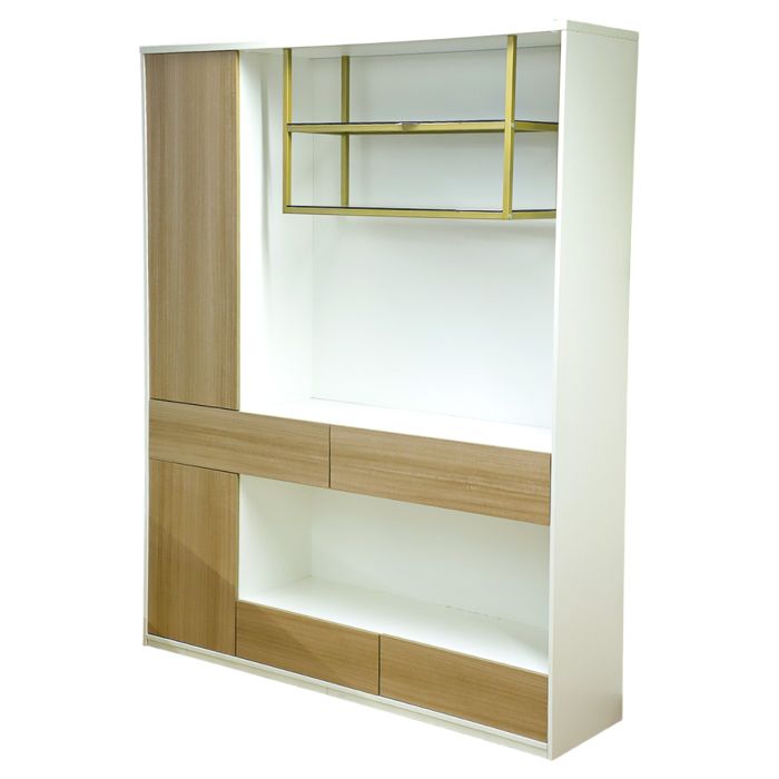 Book Cabinet Wood 5 Box Beige | Furniture | Hallway Furniture | Hallway Display Cabinets