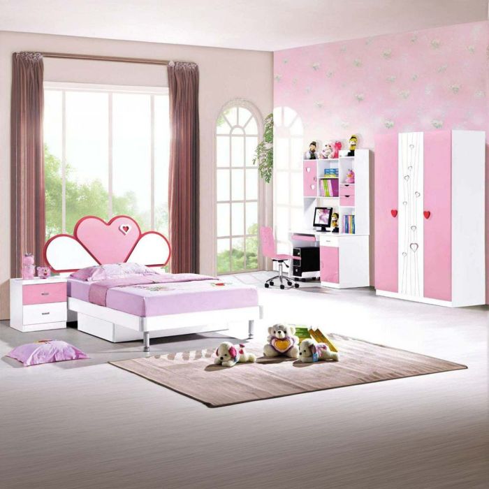 Boys Bedroom Set (Bed 120X190cm, Wardrobe 3 Doors, Computer Table With Chair, 1 Night Stand) | Furniture | Kids Furniture
