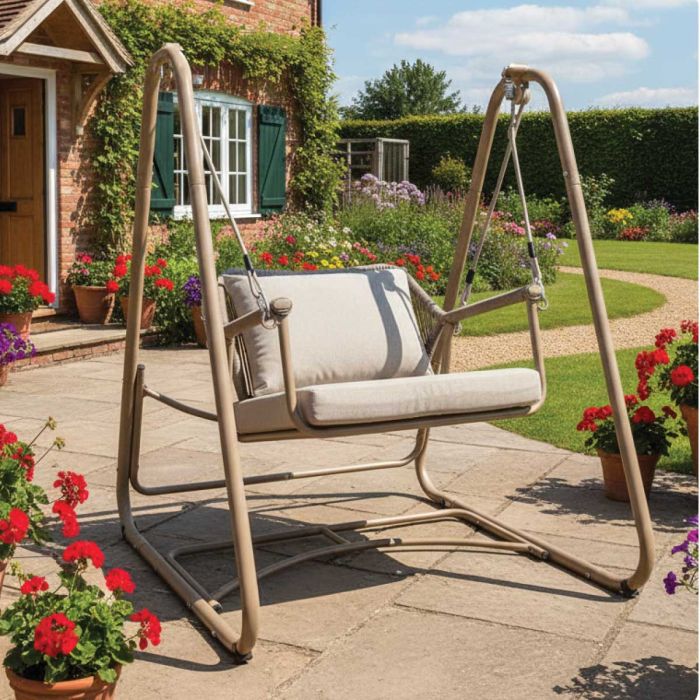 Outdoor Single Swing Chair Brown | Furniture | Outdoor Furniture | Outdoor Chairs