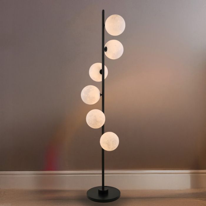 مصباح أرضي بتصميم عصري GUZ-9160-T2174-G9-BK | أضواء وثريات | أضواء الديكور | Indoor Lights | Lamps