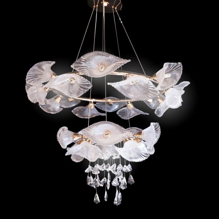 Crystal Hanging Light Golden 21263-501-850+540-GD | Lights & Chandeliers | Chandeliers