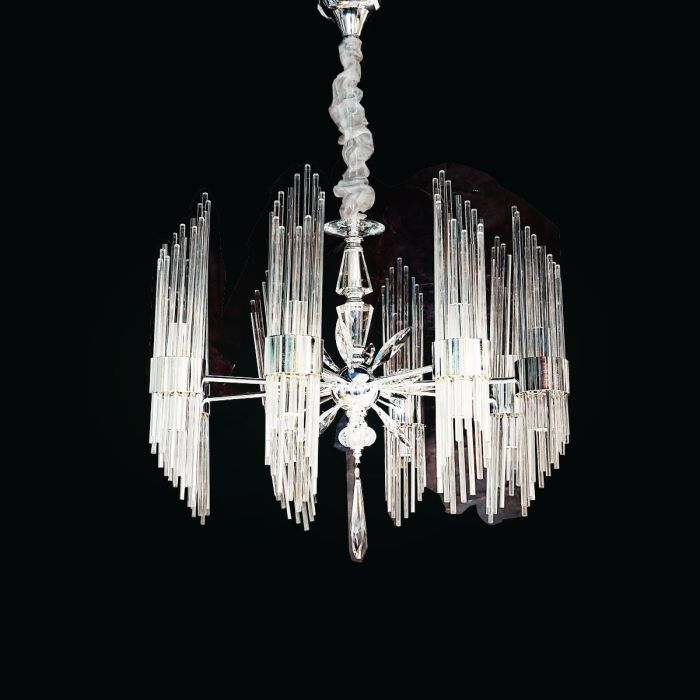 Chandelier Commercial Range Silver GUZ-9128-CB95407-8+4 | Lights & Chandeliers | Chandeliers