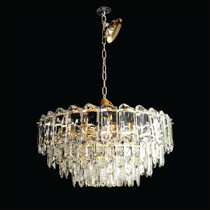 Crystal Hanging Light Golden (12 Bulb) | Lights & Chandeliers | Chandeliers