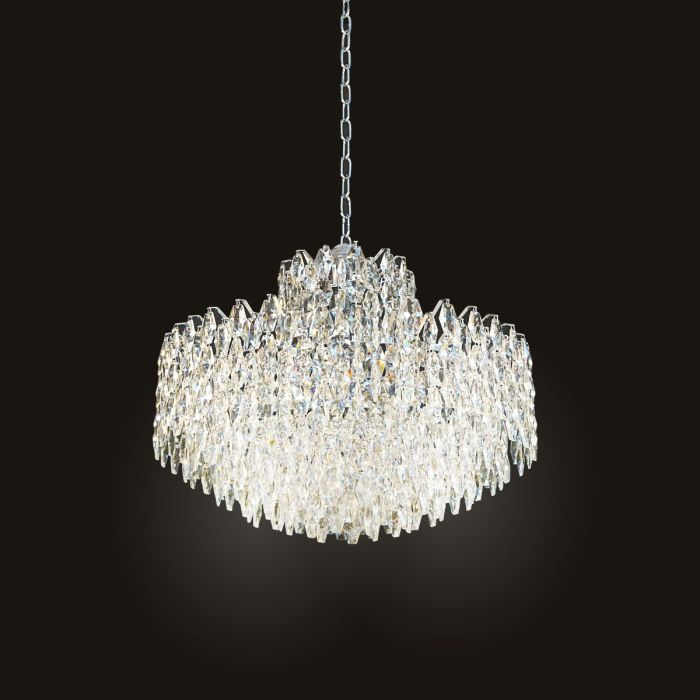 Crystal Hanging Light Silver 98125-350X1000X410CH | Lights & Chandeliers | Chandeliers