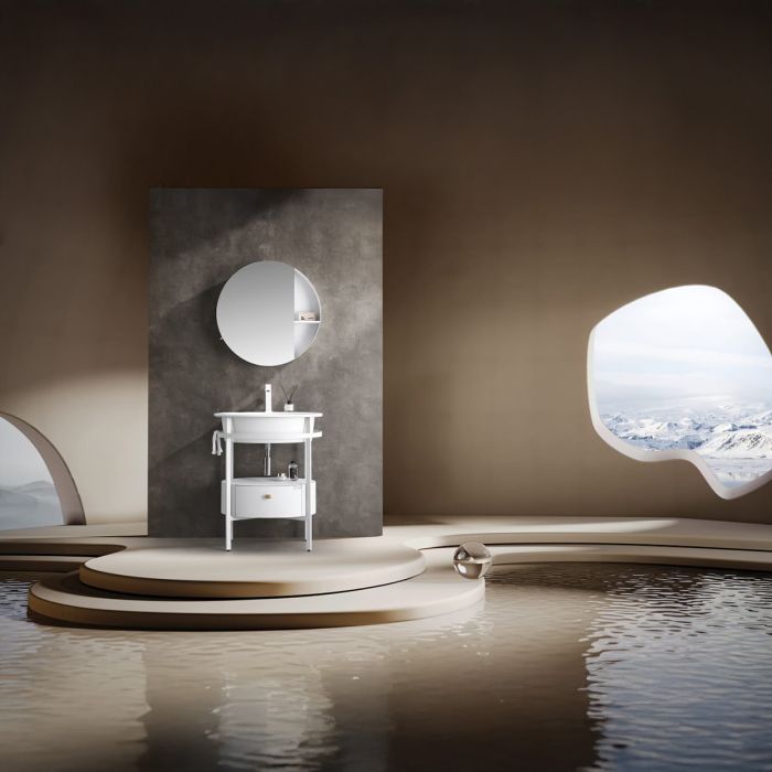 Modern Bathroom Cabinet LANGDENG-LD-9005-WH | Furniture | Bathroom Furniture | Bathroom Cabinets