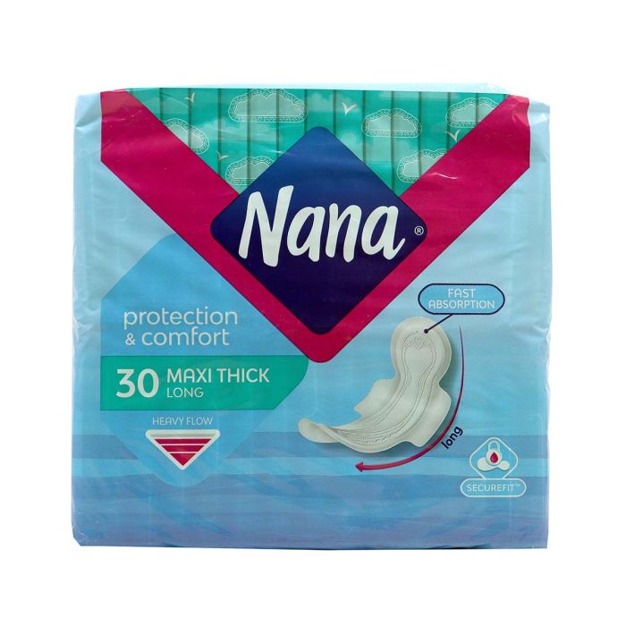 نانا ماكسي سوبر وينجز 30 فوطة صحية | رعاية شخصية | العناية الأنثوية | Feminine Pads