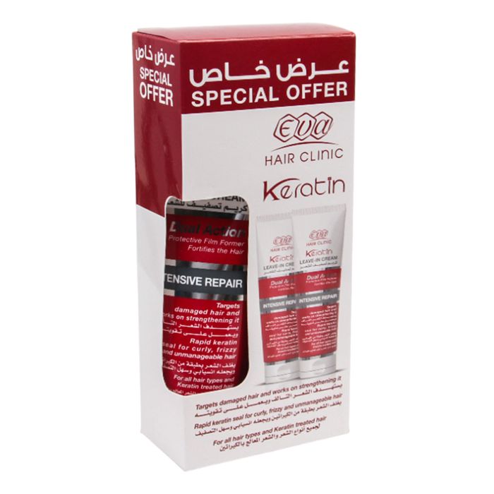Eva Hair Clinic Keratin Leave In Cream 2X230ml | Personal Care | Hair Care | Hair Masks & Oil
